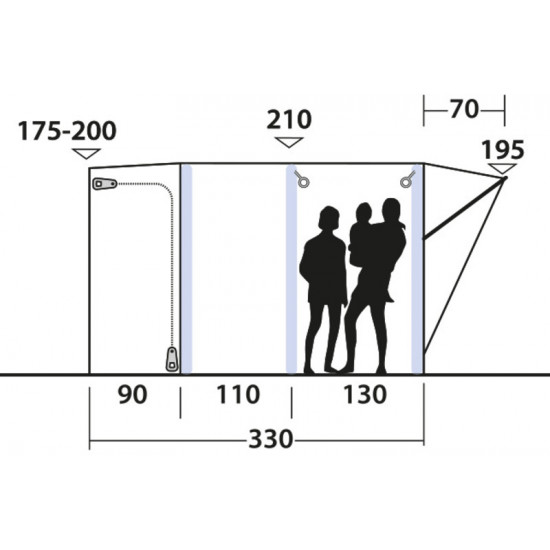 Outwell Newburg 240 Air – Inflatable awning