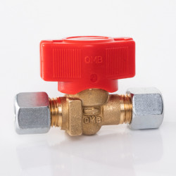 Single quick-closing shut-off valve for 8 mm gas pipe