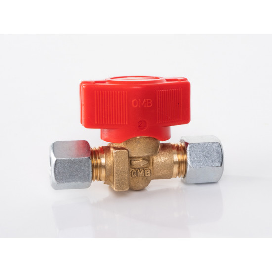 Single quick-closing shut-off valve for 8 mm gas pipe