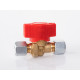 Single quick-closing shut-off valve for 8 mm gas pipe