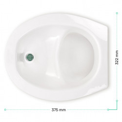 Compostable toilet insert - White