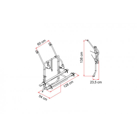 VW T4 Carry Bike rear-mounted bike rack - Pro