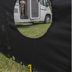 Foldable dog enclosure