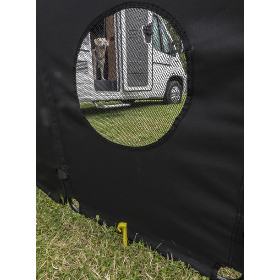 Foldable dog enclosure