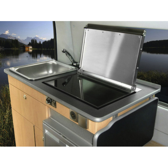 Wallas glass ceramic cooktop and heater - silver