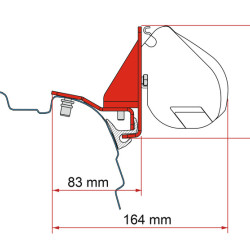 FIAMMA Awning adapter for F35 Pro VW T5/T6/T6.1 with Reimo Multirail, Special adapter for the REIMO Multirail, colour: black
