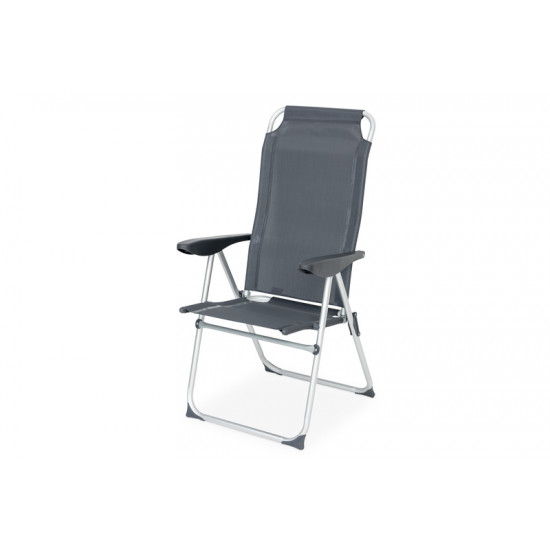 Macaya – Aluminum high-back chair with round tube frame