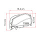 W 3700 x Abstract 2500mm FIAMMA Roof awning F80S Fabric color Royal Grey, Housing color Titanium