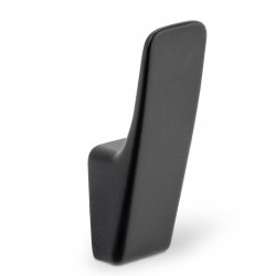 Single clothes hook, metal - black - square - non-folding