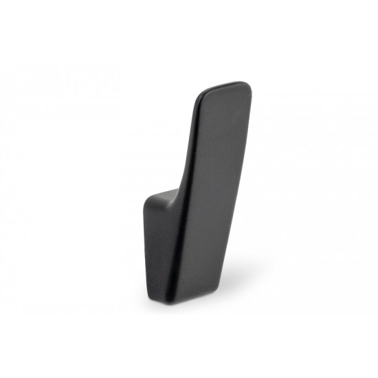 Single clothes hook, metal - black - square - non-folding