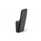 Single clothes hook, metal - black - square - non-folding
