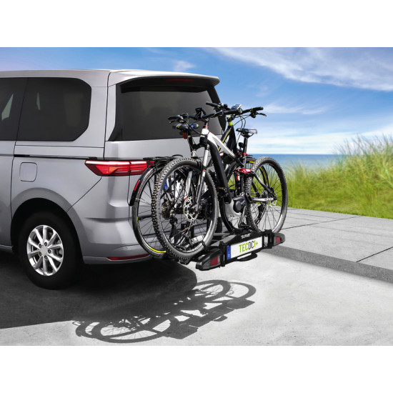 TECDC1+ bicycle carrier with LED taillights – for 2 bicycles