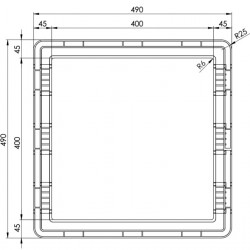 MaxxAir MaxxFan Deluxe roof vent adapter frame for Fiat Ducato - 40 x 40 cm