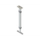 Folding table leg, foldable at the top with foot
