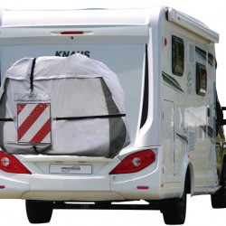 Bicycle protective cover for rear bike carrier