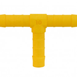 T-connector for 10 mm hose - White/Yellow - Set of 2
