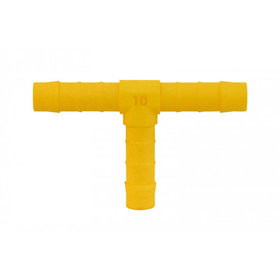 T-connector for 10 mm hose - White/Yellow - Set of 2