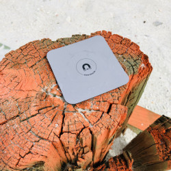 SILWY Magnetic Coasters for Magnetic Glasses, Silver