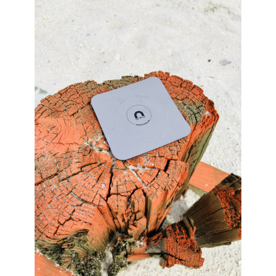 SILWY Magnetic Coasters for Magnetic Glasses, Silver