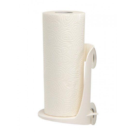 Kitchen roll holder - With 2 suction cups - White