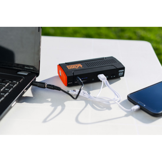 Multi-power bank: Jump starter, charger, power bank, starting current max. 600A