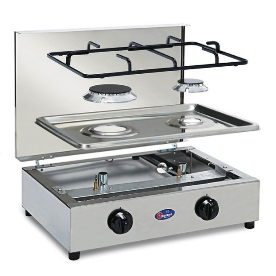 2-burner gas stove with flame failure device and removable cooking top – Parker