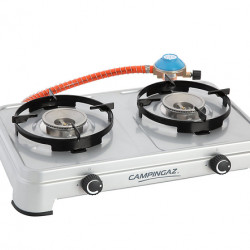 Campingaz Camping Cook gas stove with hose and regulator for CV cartridge, 2 burners