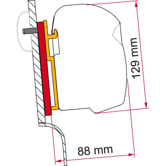 FIAMMA Awning adapter for F43van / F45i / F45iL Westfalia