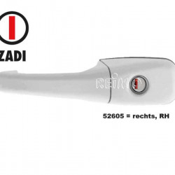 Exterior door handle right side Fiat CARAVAN white, without cylinder, without key