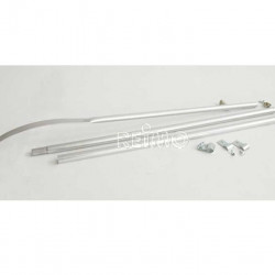 Bent tension rod 210-275cm aluminum Ø25mm 3-piece