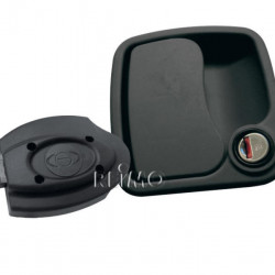 Euro garage lock, black (wall thickness 34-42mm), without cylinder and key