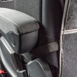 Seat organizer for driver and passenger seats - felt - anthracite