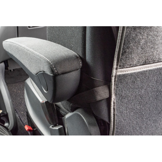 Seat organizer for driver and passenger seats - felt - anthracite