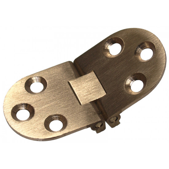 Folding table hinge, matte brass
