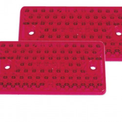 Red reflectors 91 x 47mm (2 pcs.)