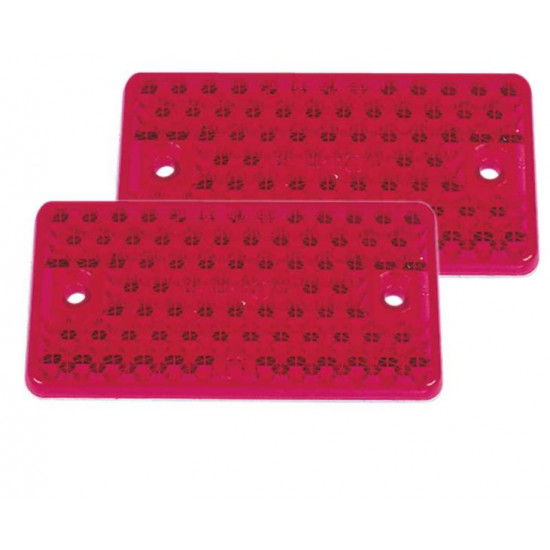 Red reflectors 91 x 47mm (2 pcs.)