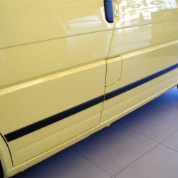Side protection strip for VW T4 from 03/1996 short wheelbase, 6-piece set - Black