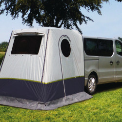 Trapezoidal rear tent for Toyota Hiace