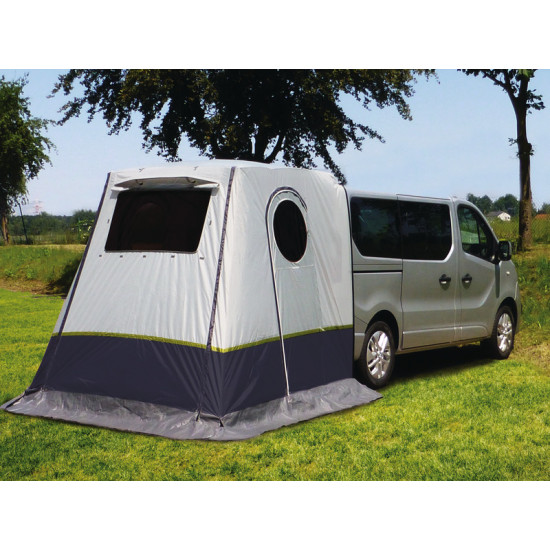 Trapezoidal rear tent for Toyota Hiace
