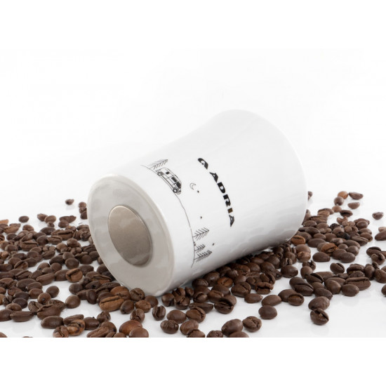Porcelain magnetic mugs with handles - VAN design - 270 ml - set of 2