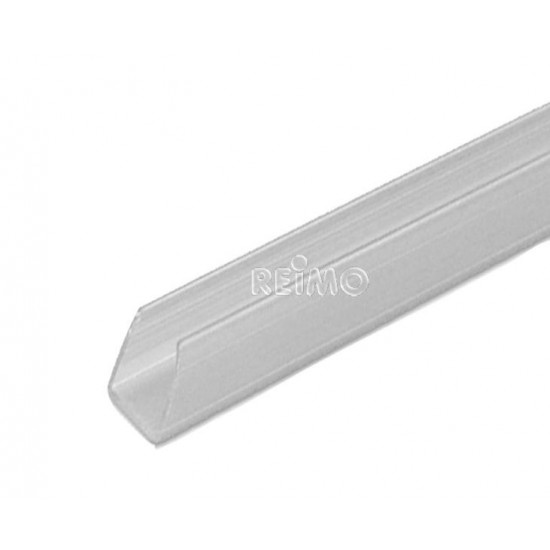 Cable trunking 6x7mm transparent, 2m rod, double-sided adhesive tape