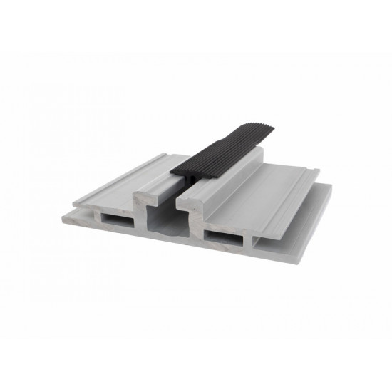 Ribbed cover profile - 2 m length - Black