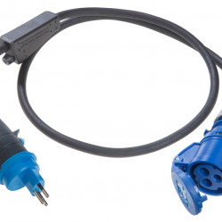 CEE adapter cable Switzerland (CH plug and CEE socket) with 10A fuse