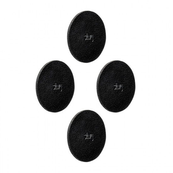 Metal nano-gel pads; set of 4, black, Ø 7.5 cm