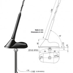 Roof antenna for vans.Met