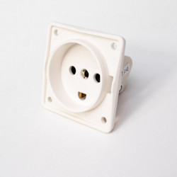 230V recessed socket, white
