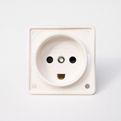 230V recessed socket, white