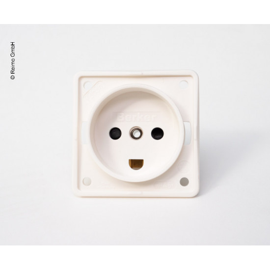 230V recessed socket, white
