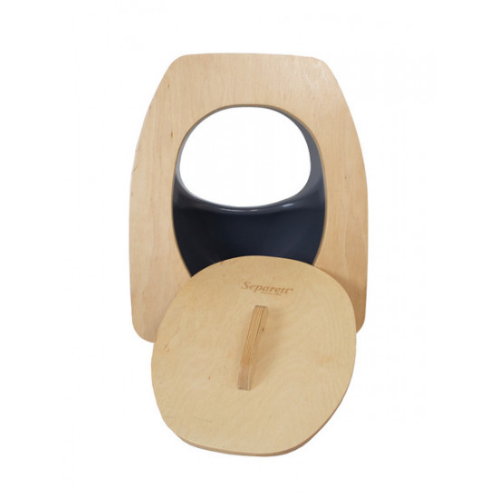 Separett Privy urine separator insert with wooden seat