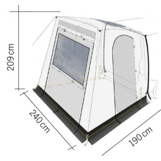 VW Caddy 5 Premium rear tent - For VW Caddy 5 from 2021 onwards